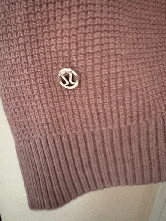 Lululemon Shawl Sweater.  Soft Knit Pink Draped Sleeve Pullover. - Picture 3 of 3
